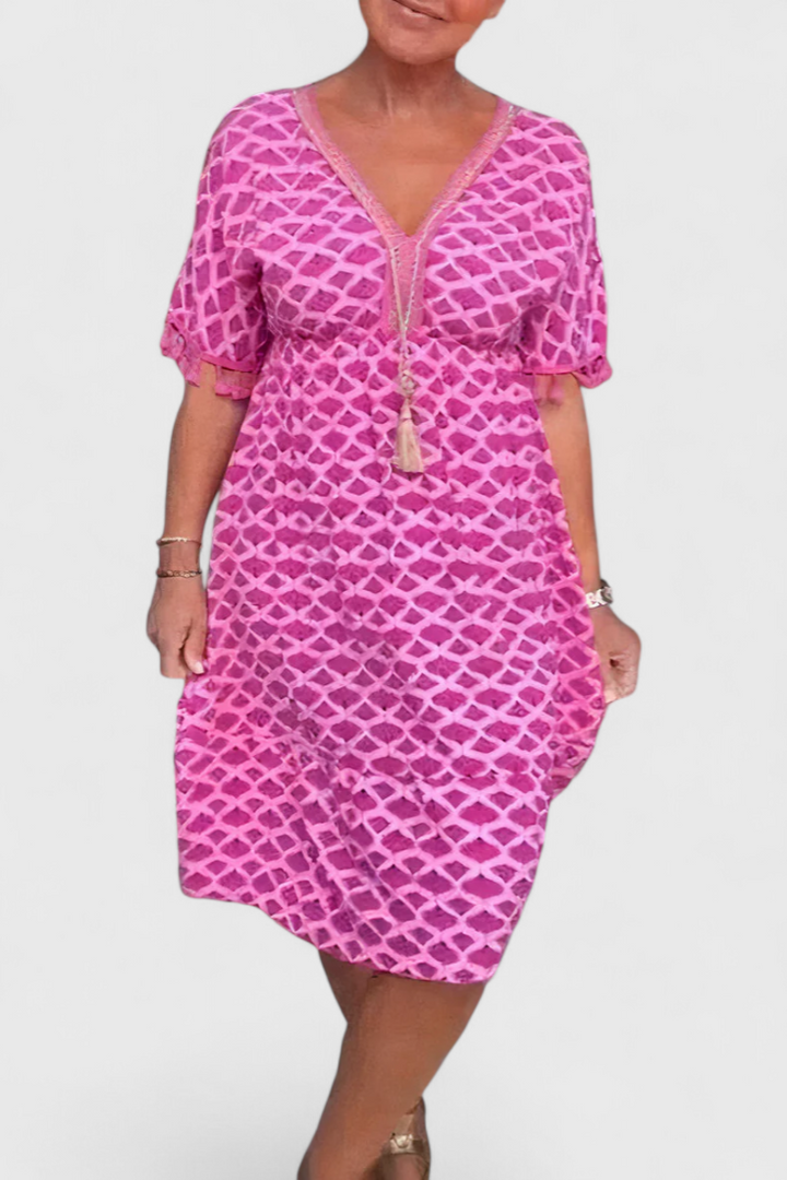 Kirra Boho Chic Suknelė su geometriniu raštu