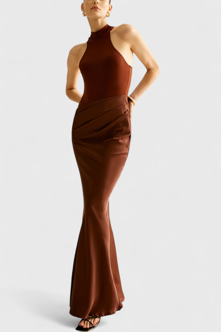 Vestido Mafalda Maxi em Estilo Top de Alças com Silhueta Elegante