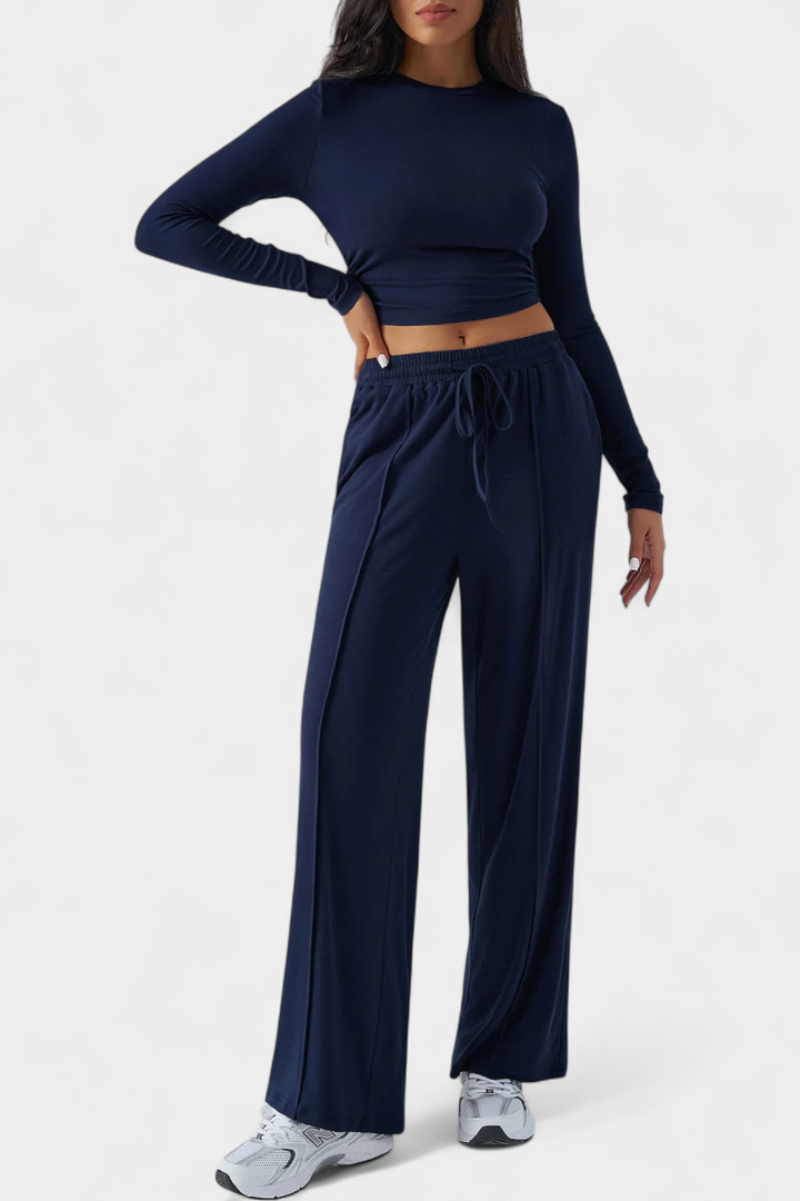 Conjunto Celaena de 2 peças com decote redondo