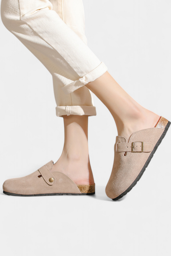 Aubree Lygiaverčiai Pirštinės iš Suede su Reguliuojamu Užsegimu