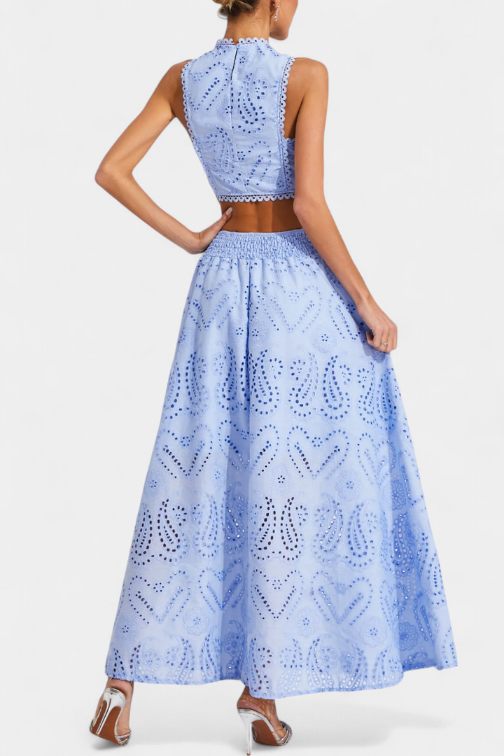 Conjunto Romântico de Flores de Renda Danitza