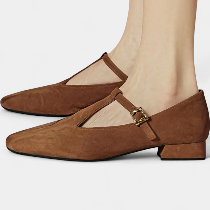 Sapatos de salto Elly Zemas com tira e fivela