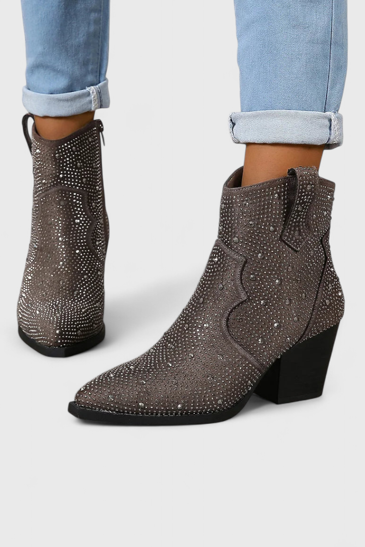 Berenice Botas Elegantes com Cinta e Fecho Lateral