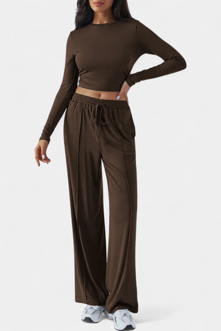 Conjunto Celaena de 2 peças com decote redondo