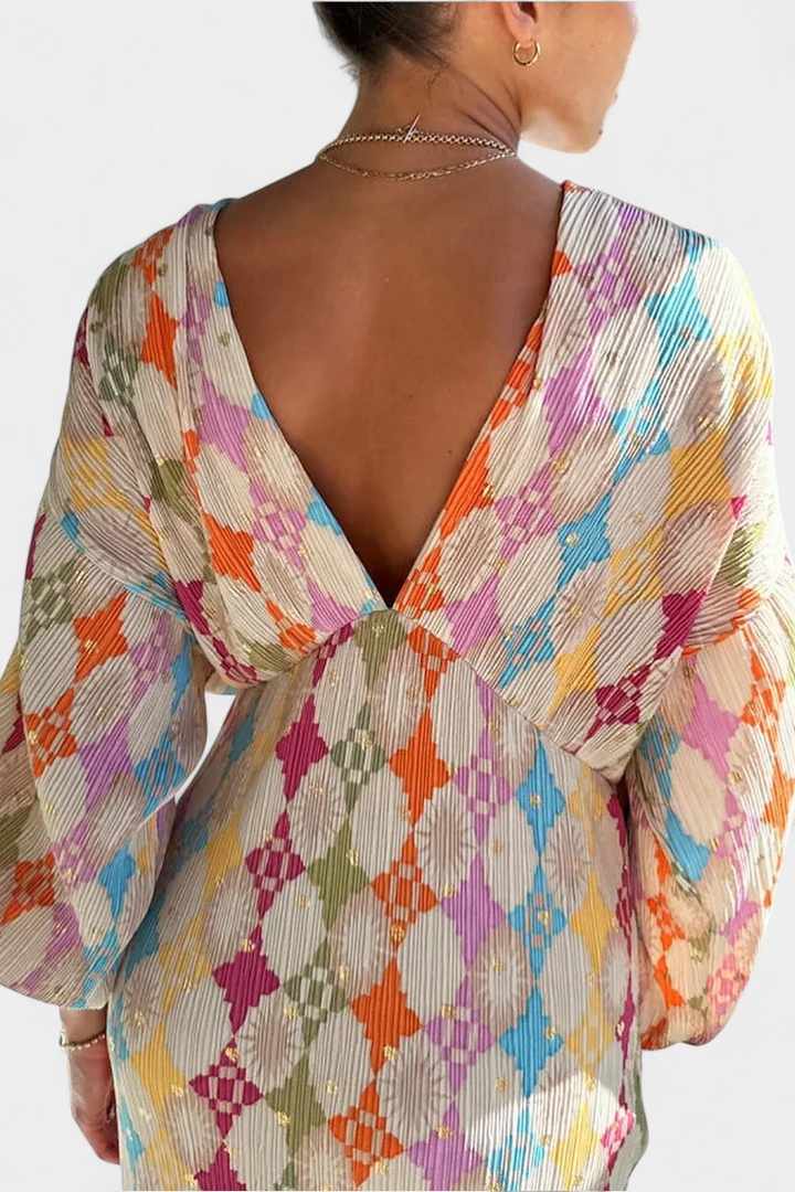 Shanice Maxi Suknelė su Geometriniu Raštu