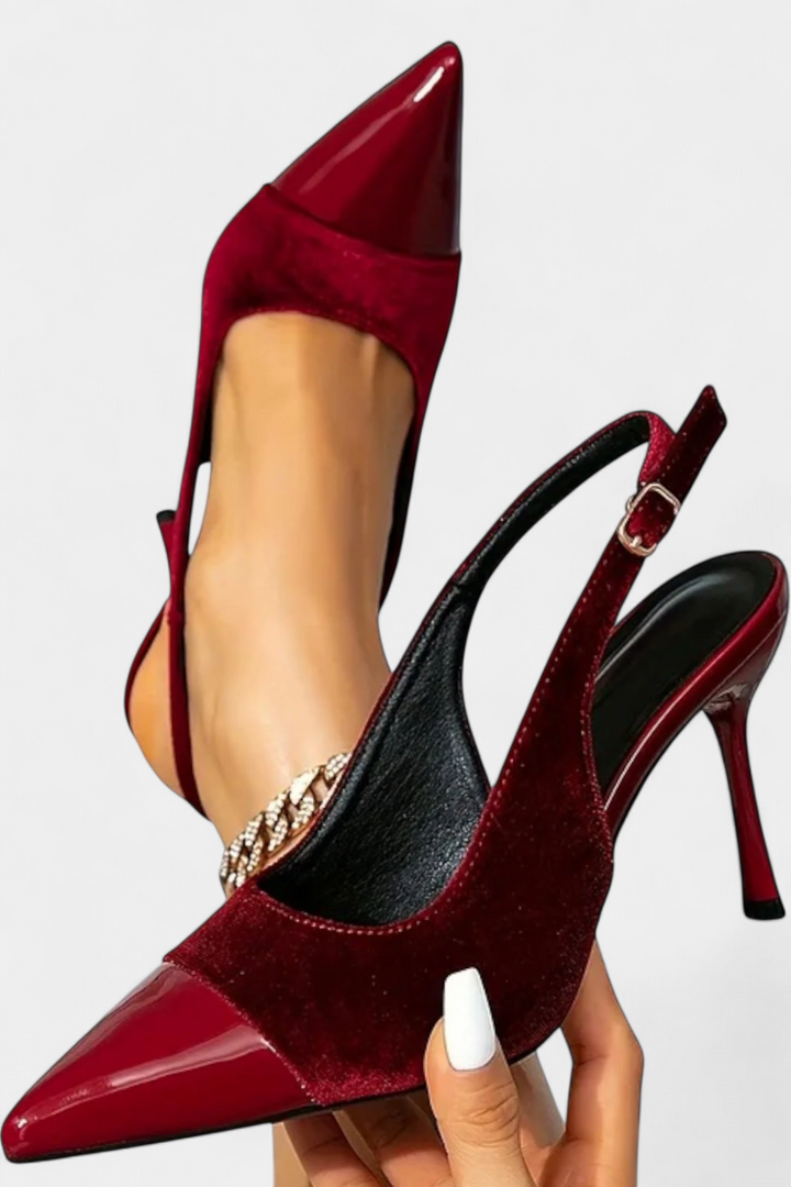 Candice Samta Stiletto Sapatos de Salto Alto com Faixa