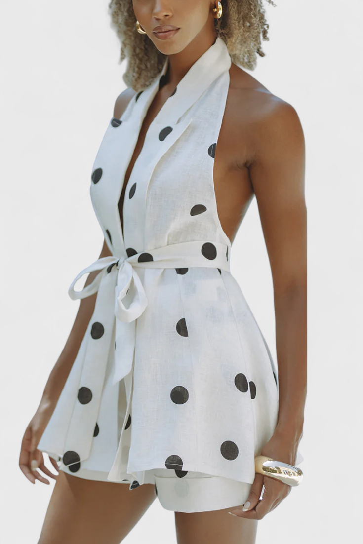 Eshra Halteris Topas ir Šortai su Juostelėmis