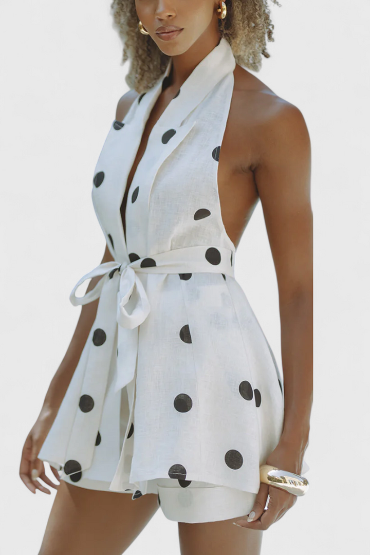 Eshra Halteris Topas ir Šortai su Juostelėmis