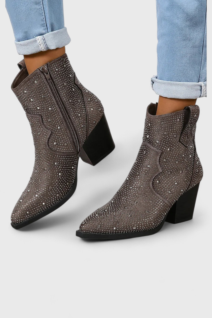 Berenice Botas Elegantes com Cinta e Fecho Lateral