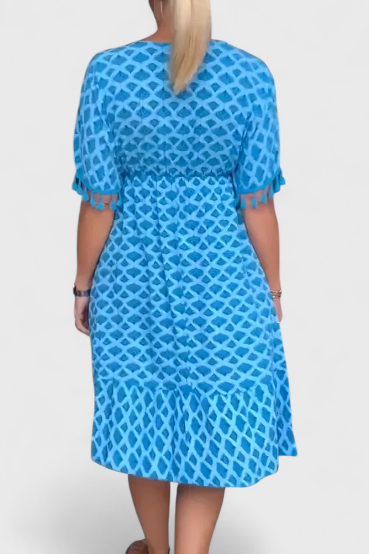 Kirra Boho Chic Suknelė su geometriniu raštu