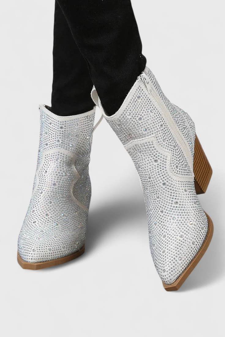 Berenice Botas Elegantes com Cinta e Fecho Lateral