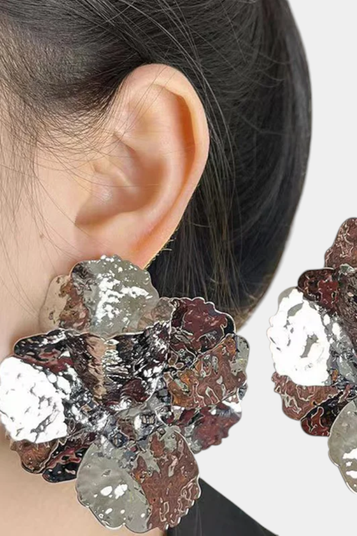 Gėlių Formos Blizgantys Auskarai