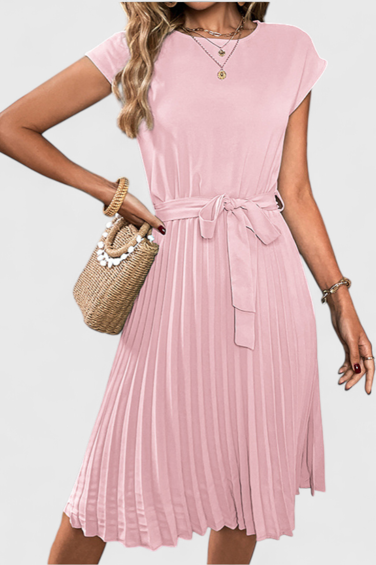 Vestido Midi Luxie Elegants em Tecido Leve com Corte Fluido