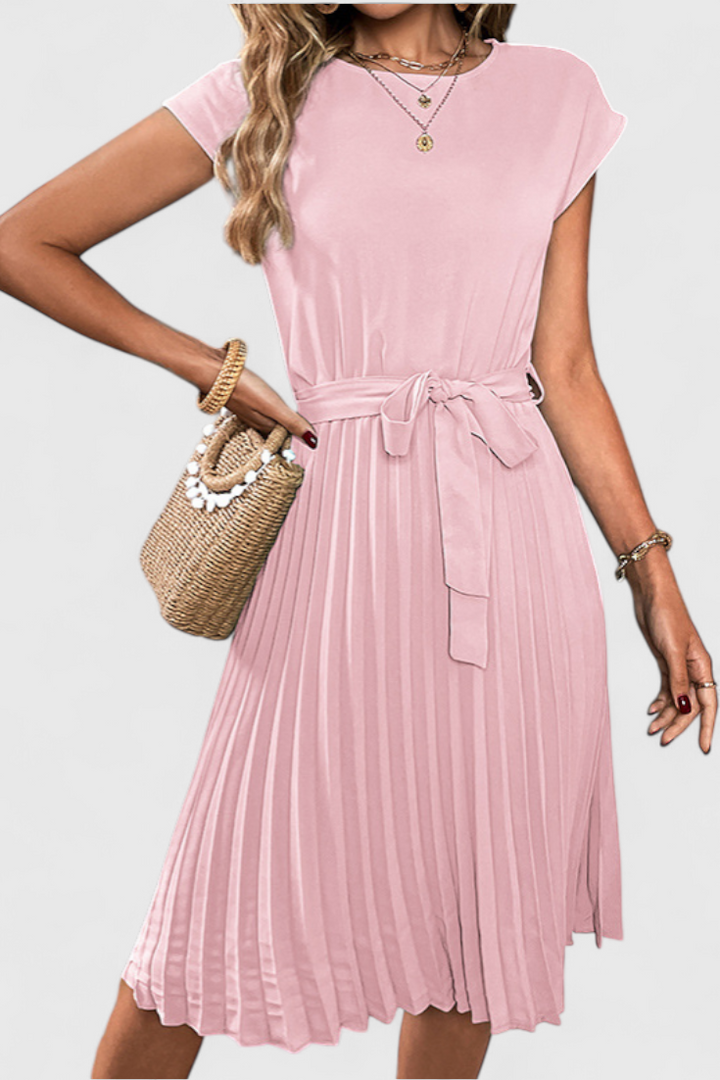 Vestido Midi Luxie Elegants em Tecido Leve com Corte Fluido