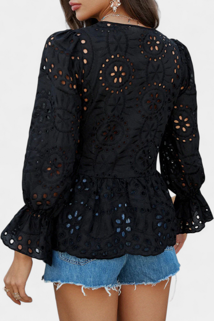 Kayden | Viršus Bohemijos Nėriniais su Laidžiu Kirpimu