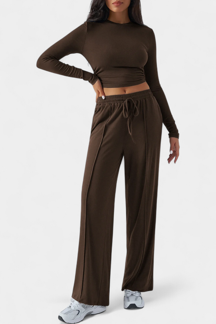 Conjunto Celaena de 2 peças com decote redondo