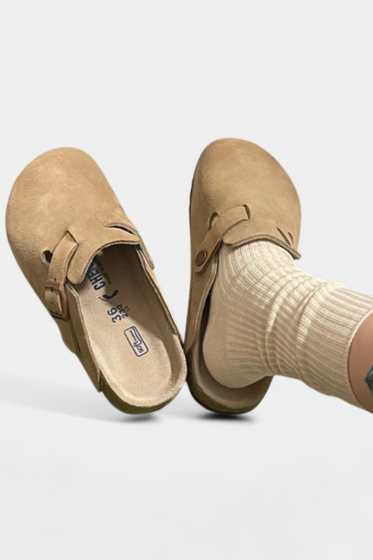 Aubree Lygiaverčiai Pirštinės iš Suede su Reguliuojamu Užsegimu