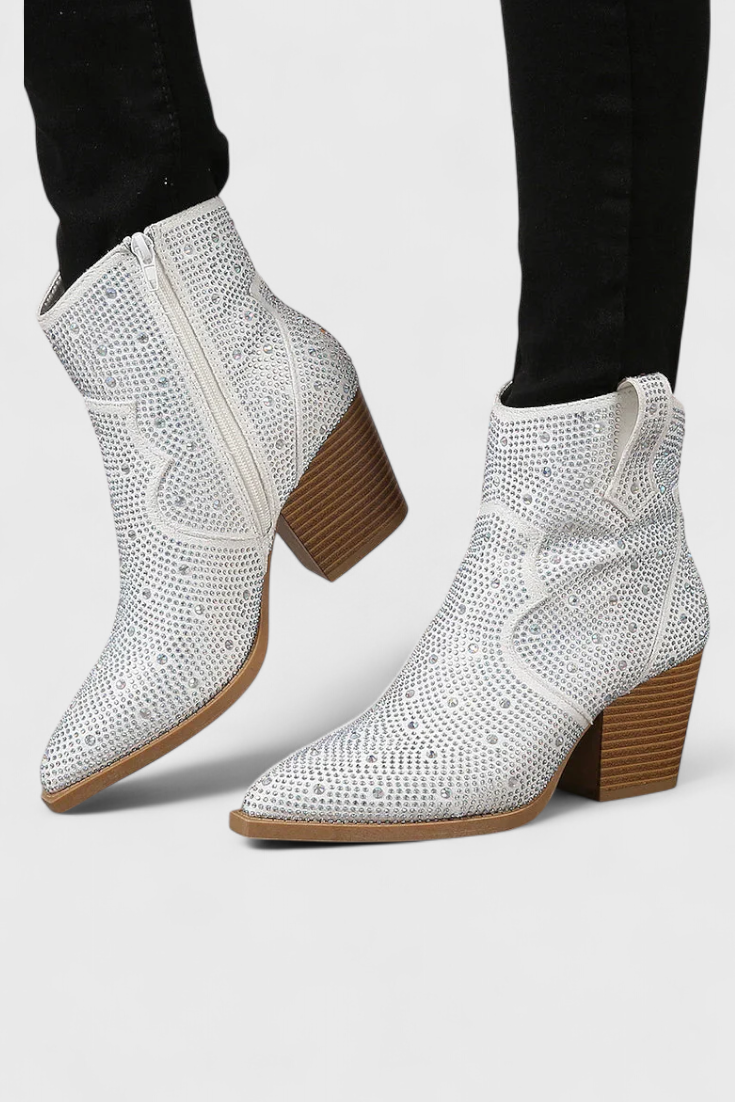 Berenice Botas Elegantes com Cinta e Fecho Lateral