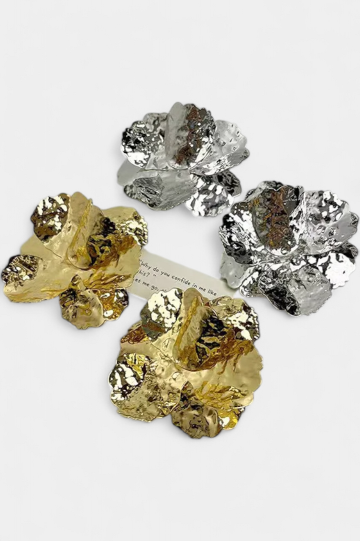 Gėlių Formos Blizgantys Auskarai