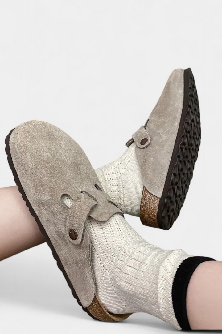 Aubree Lygiaverčiai Pirštinės iš Suede su Reguliuojamu Užsegimu