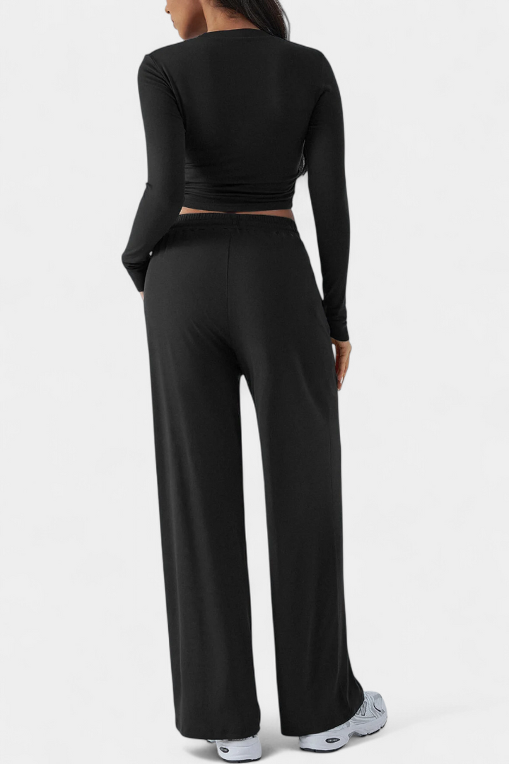 Conjunto Celaena de 2 peças com decote redondo