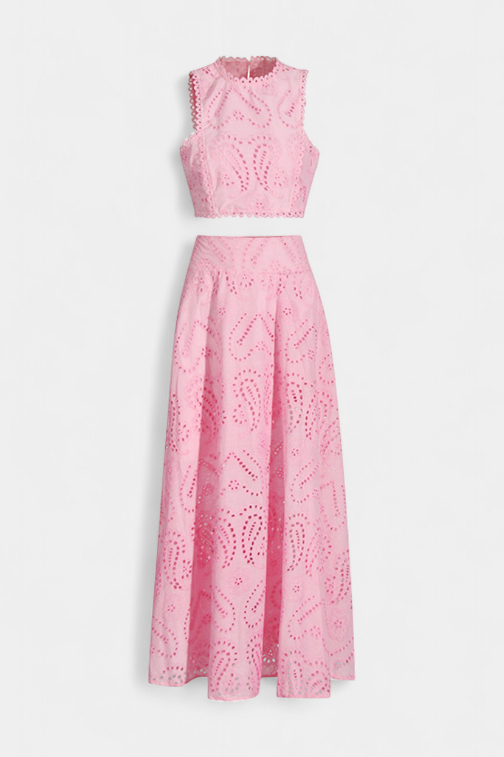 Conjunto Romântico de Flores de Renda Danitza