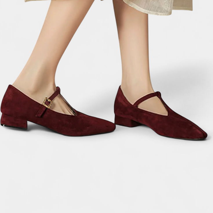 Sapatos de salto Elly Zemas com tira e fivela