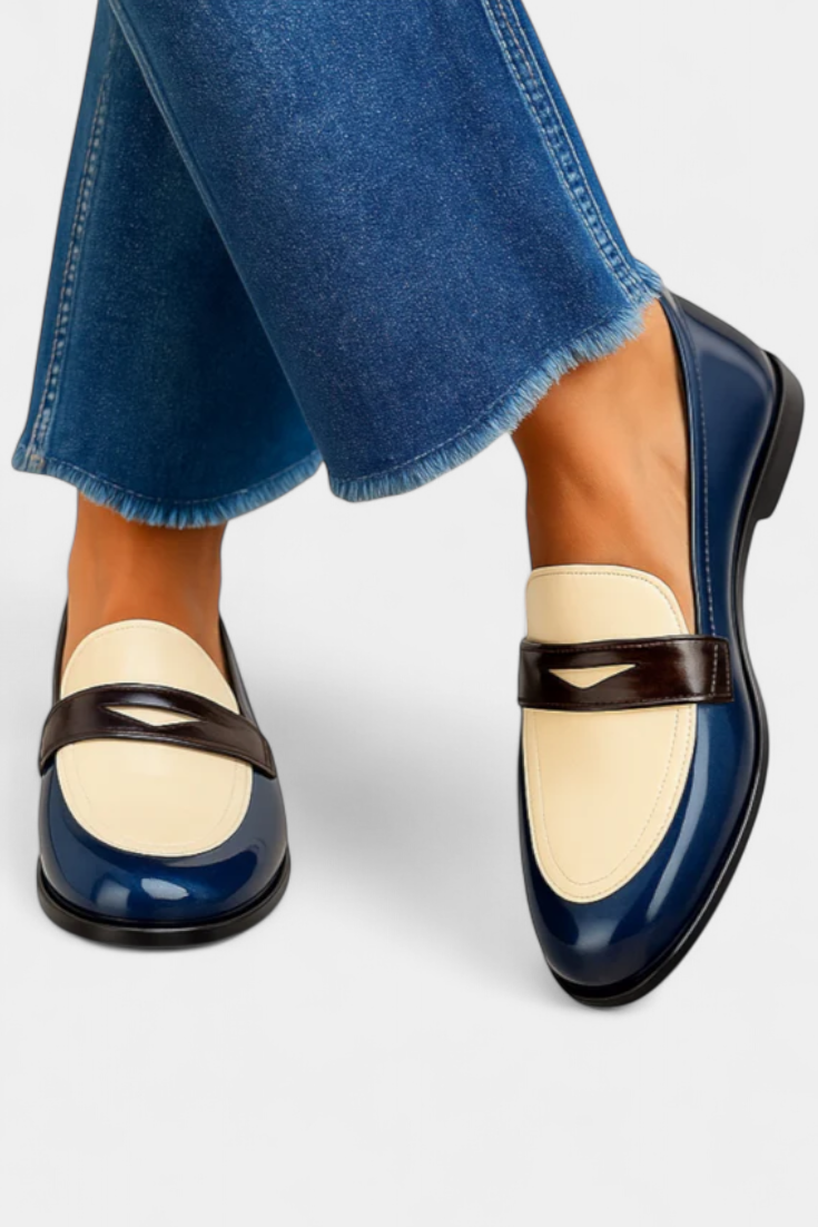 Mokasīni Bicolor Claudia com Estilo Eterno