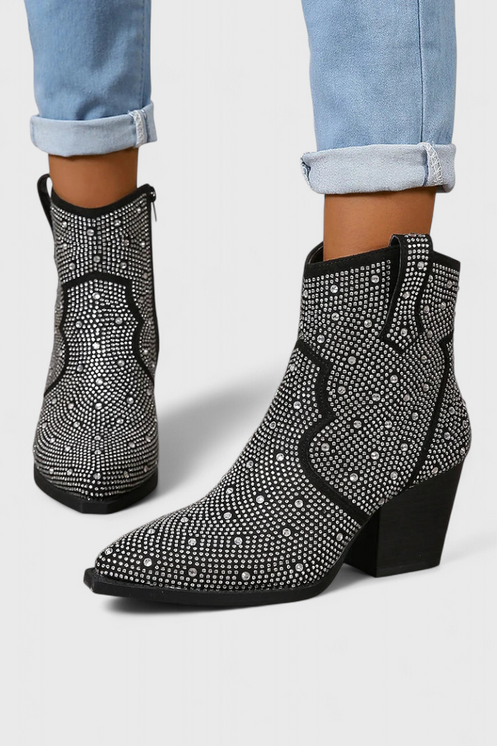 Berenice Botas Elegantes com Cinta e Fecho Lateral