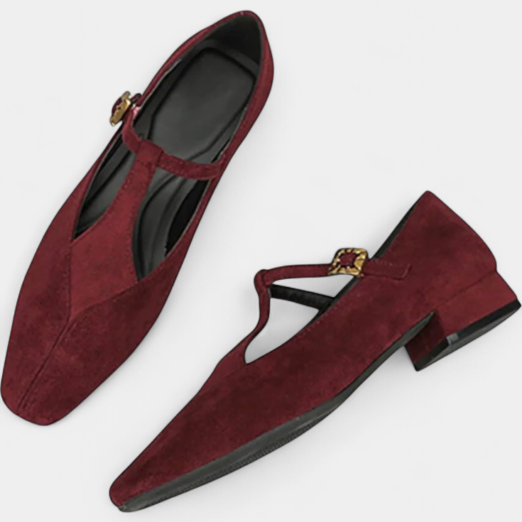 Sapatos de salto Elly Zemas com tira e fivela