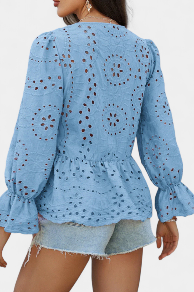 Kayden | Viršus Bohemijos Nėriniais su Laidžiu Kirpimu