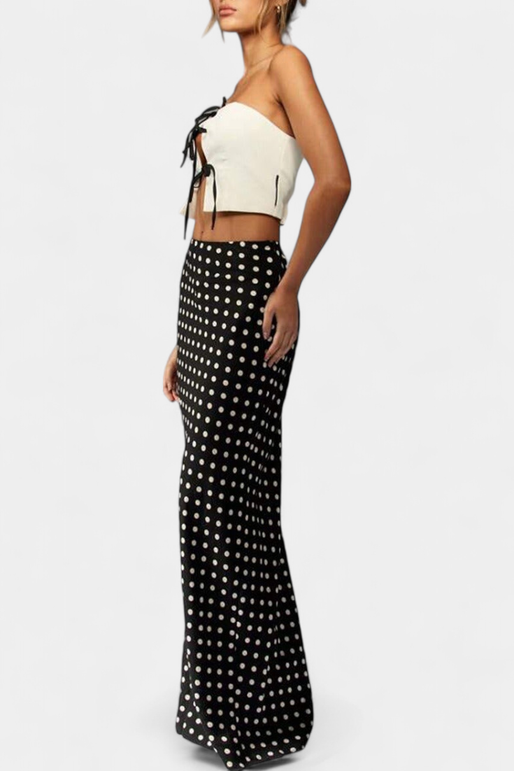 Olda Ilga Prigludusi Sijoninė Suknelė iš Viskozės su Plektais