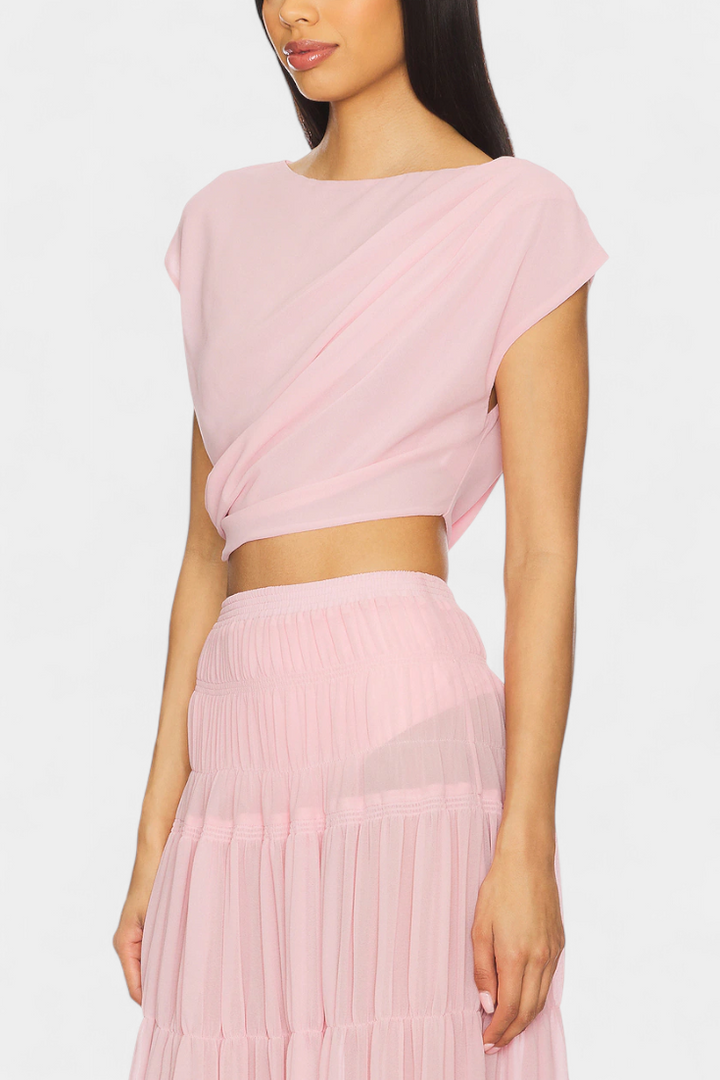 Nalia Chiffon Sijonas su Elastinga Juosta ir Plazdančiomis Sluoksniais