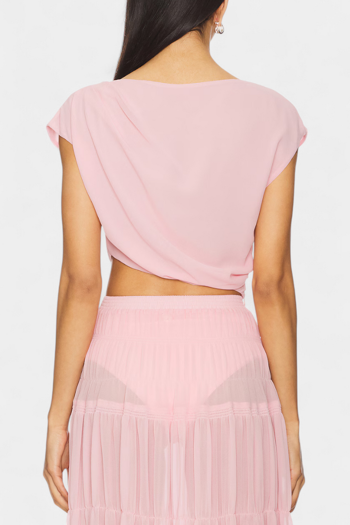 Nalia Chiffon Sijonas su Elastinga Juosta ir Plazdančiomis Sluoksniais